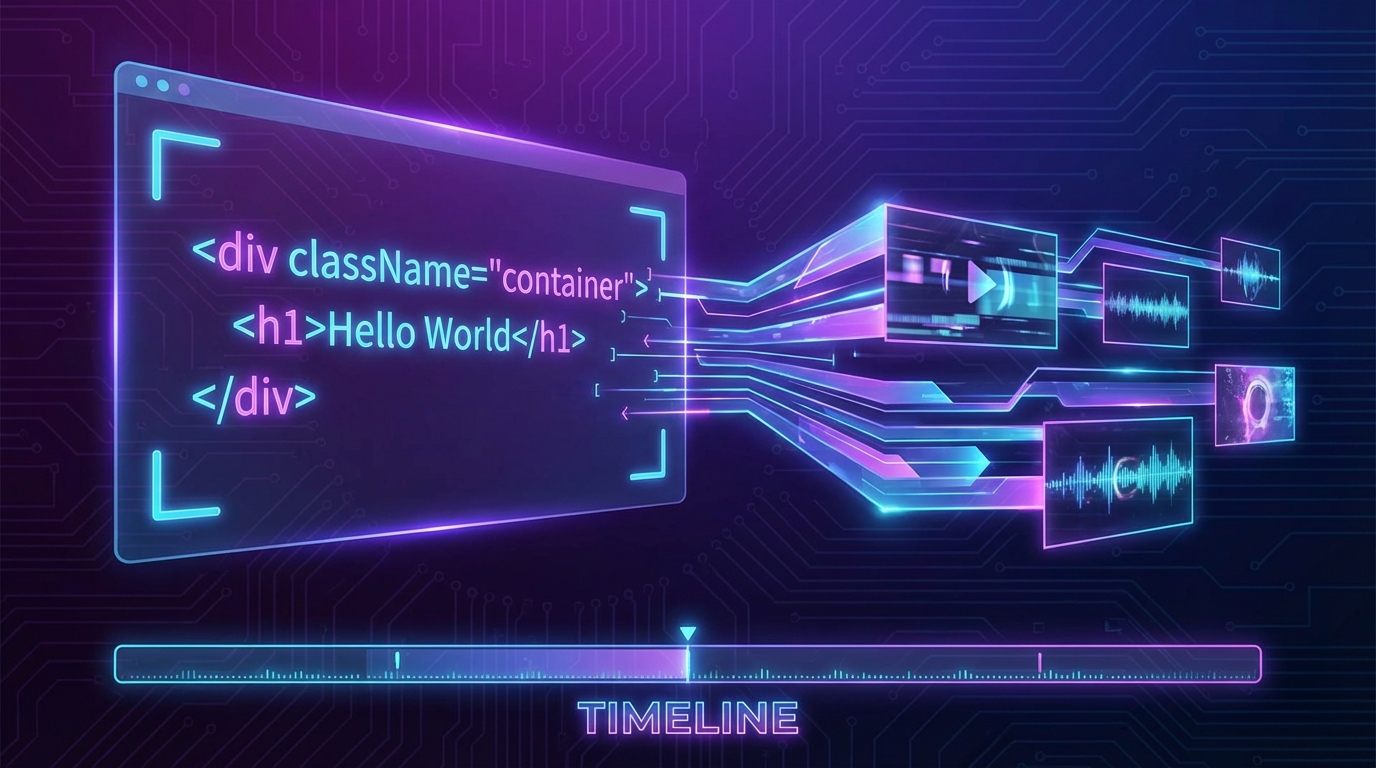 一句话，60秒，零代码：我用 Remotion + Claude Code 做了个NotebookLM宣传片（附完整技术解析） 配图 4