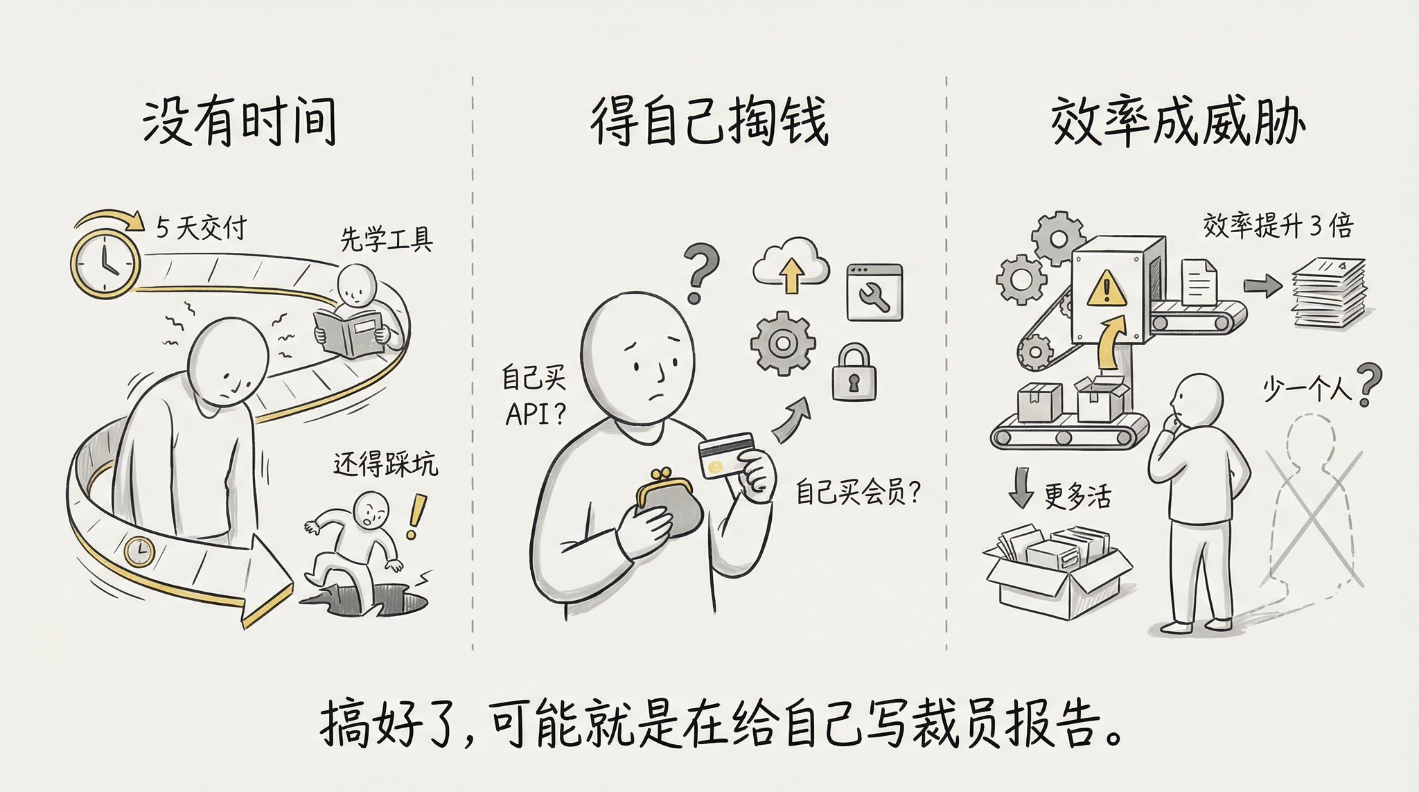 AI 时代的魔幻现实:老板向左,员工向右,一个用了求生,一个用了找死 配图 3