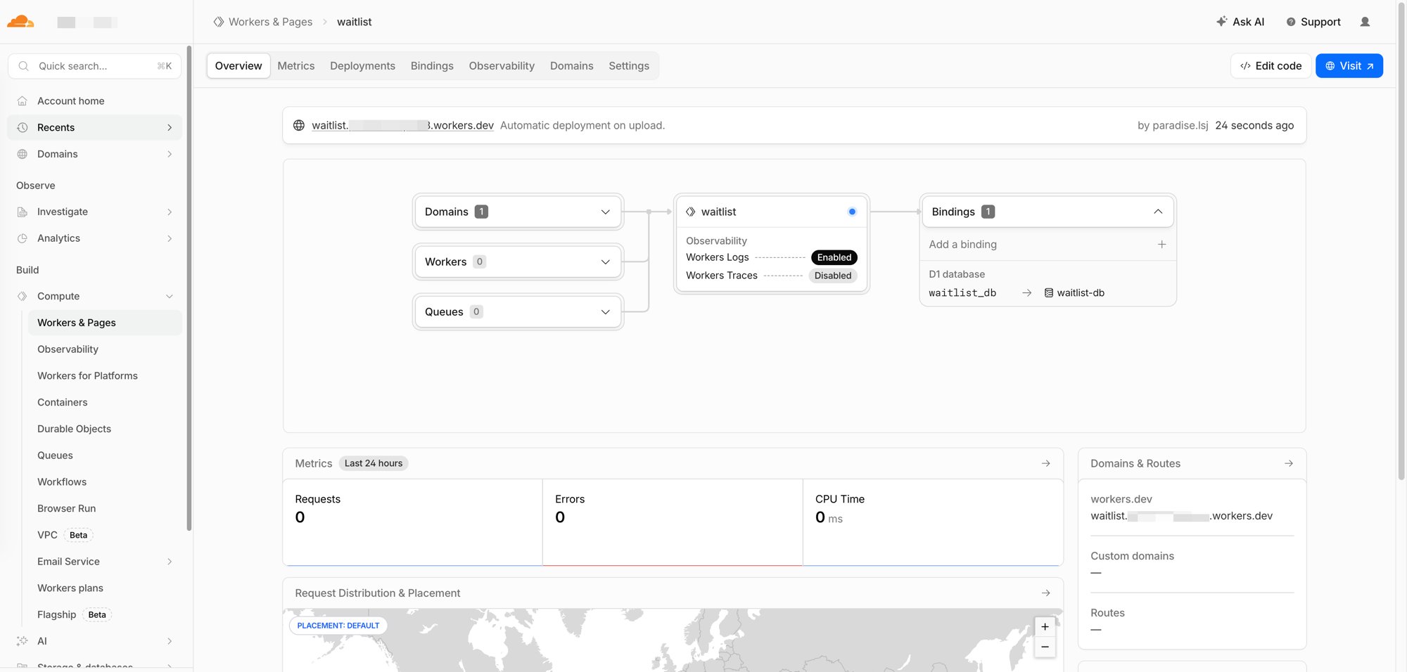 Cloudflare Pages deployment screenshot