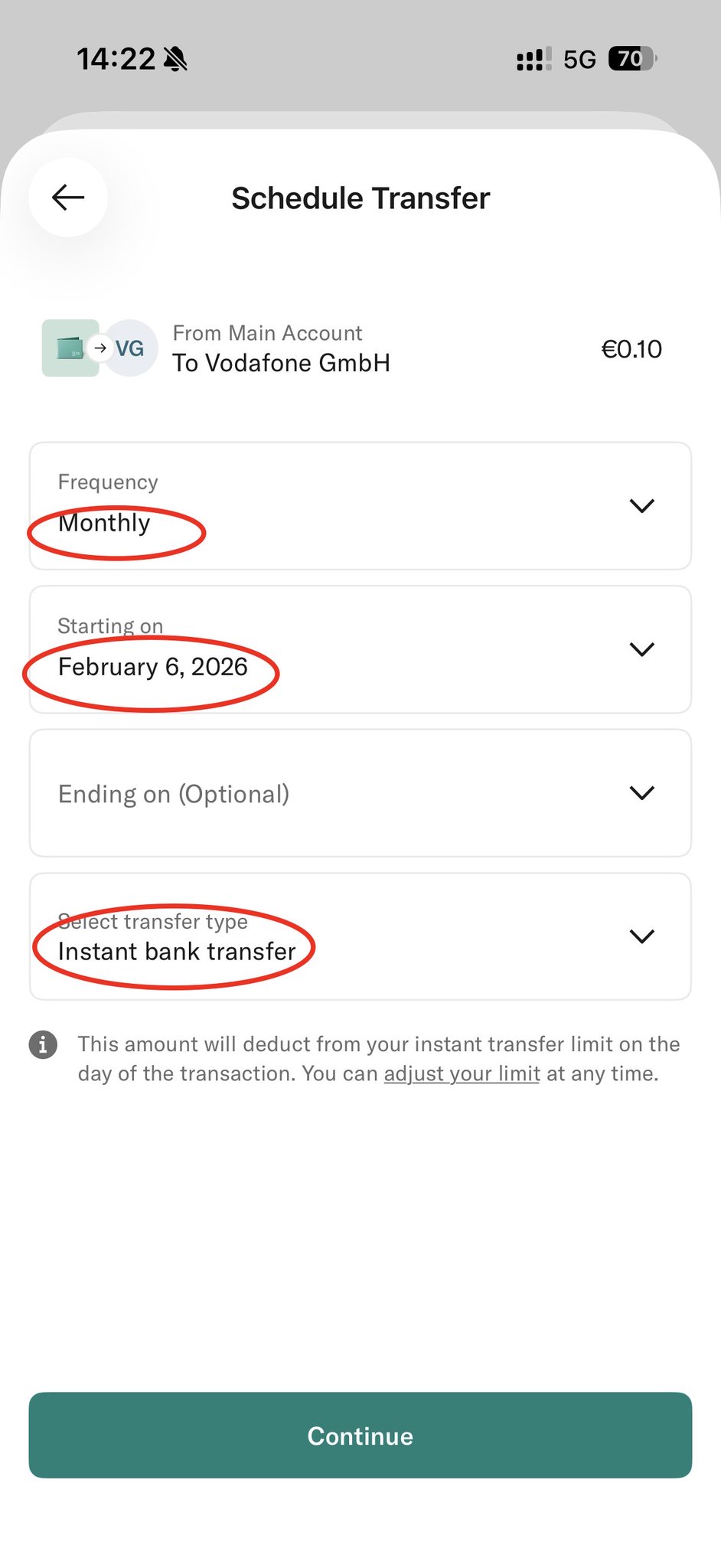 实操教程 | 德国 Vodafone eSIM 通过N26实现低成本自动保号,每年仅需0.12欧元 配图 6