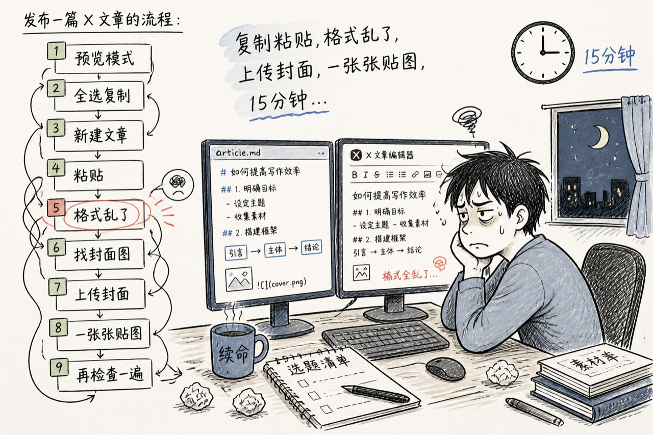 我开源了一个插件,把 X 文章发布效率提升了 10 倍 配图 1